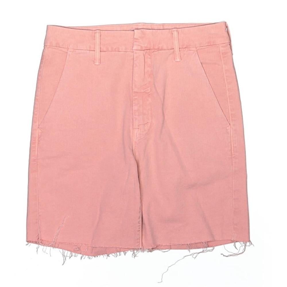Mother denim the Bermuda prep snippet fray short so far gone pink size 24